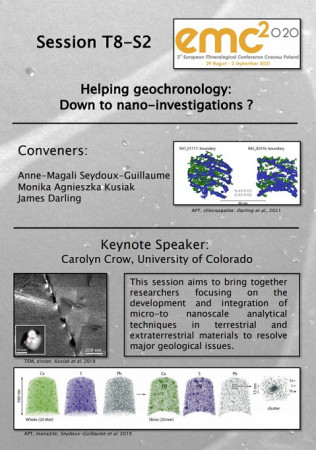 We would like to bring our session T8-S2 to your attention: Helping geochronology: Down to nano-investigations?